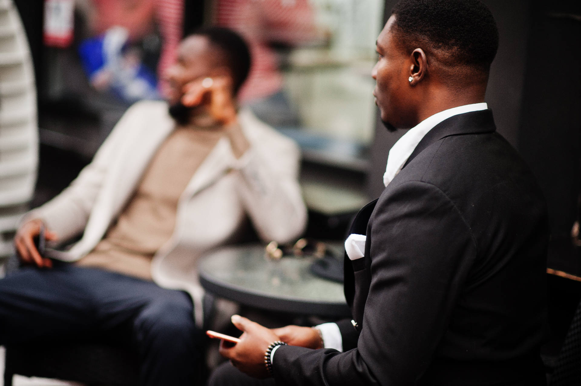 Two Black leaders in conversation, illustrating the community The Noir Reserve convenes