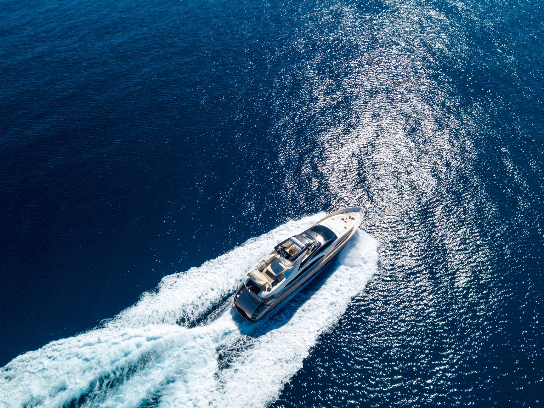 A yacht on open water along the American Riviera